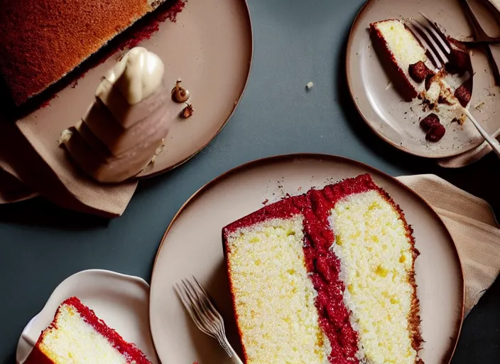 Image similar to most delicious cake of all time, professional food photography, studio lighting, plating