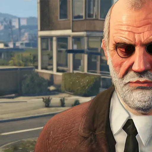 Image similar to hide the pain harold in gta 5, unreal engine 5 detail, by gta 5