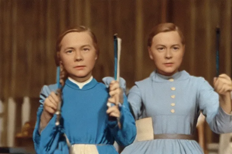 Prompt: still image from the sound of music by ozu yasujiro, ultra detailed, finely detailed