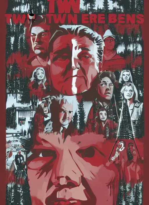 Image similar to twin peaks movie poster art by gary pullin