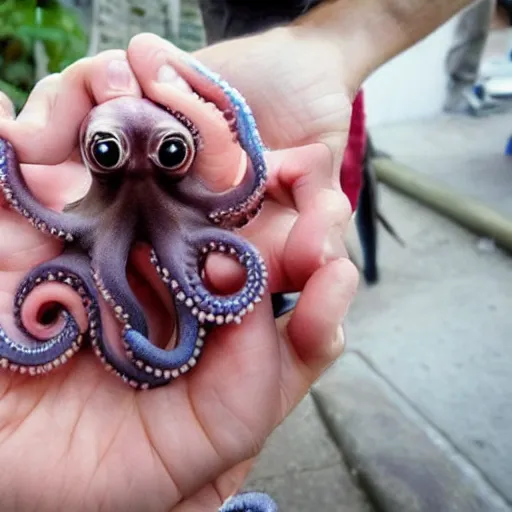 Image similar to human with octopus eyes