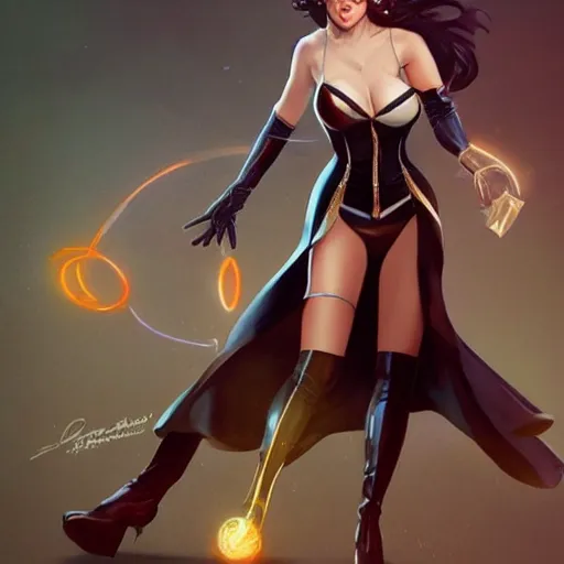 Image similar to sara pezzini as zatanna from dc comics on all four, trending on artstation, digital art, by stanley artgerm lau, wlop, rossdraws, james jean, andrei riabovitchev, marc simonetti, yoshitaka amano