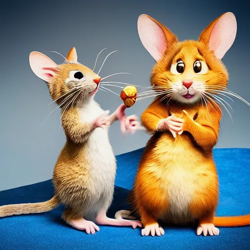 Prompt: “Tom and Jerry in real life, photography, 8k resolution, Ultra HD”