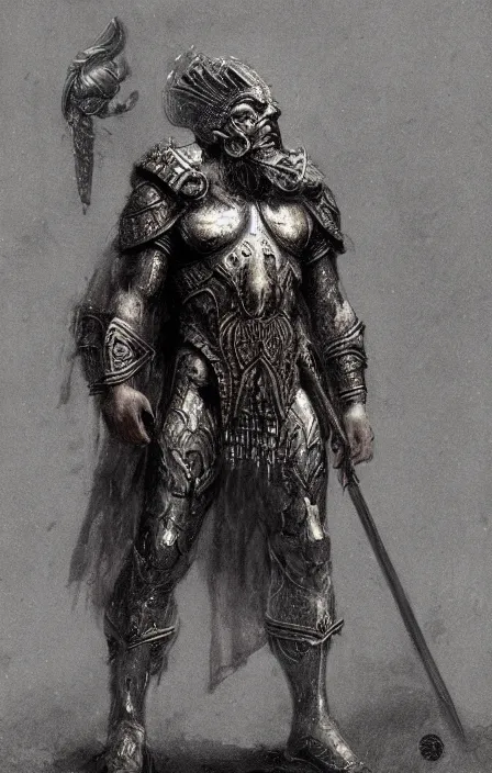 Prompt: zeus concept, wearing thunder armor, ancient greek ornamented armor, beksinski, weta workshop concept art