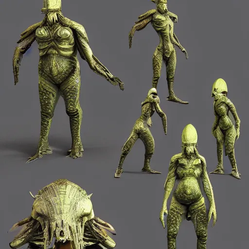 Image similar to videogame model 3 d scifi alien fantasy mystical esoteric creature