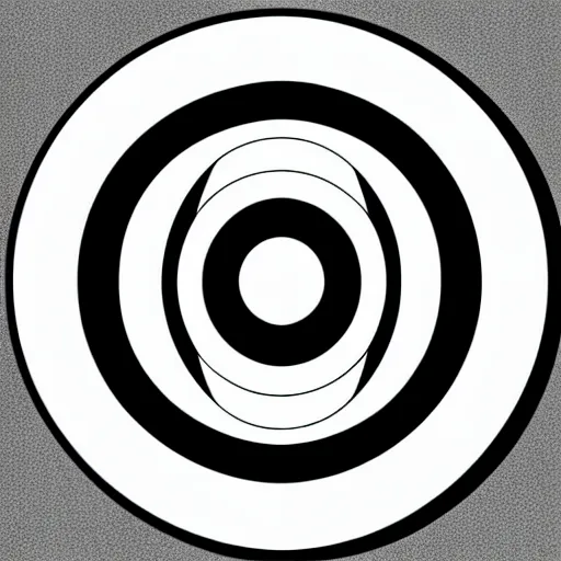 Prompt: symbolic bird with circle around it by karl gerstner, monochrome, symmetrical