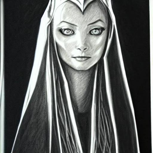 Image similar to pencil sketch of galadriel