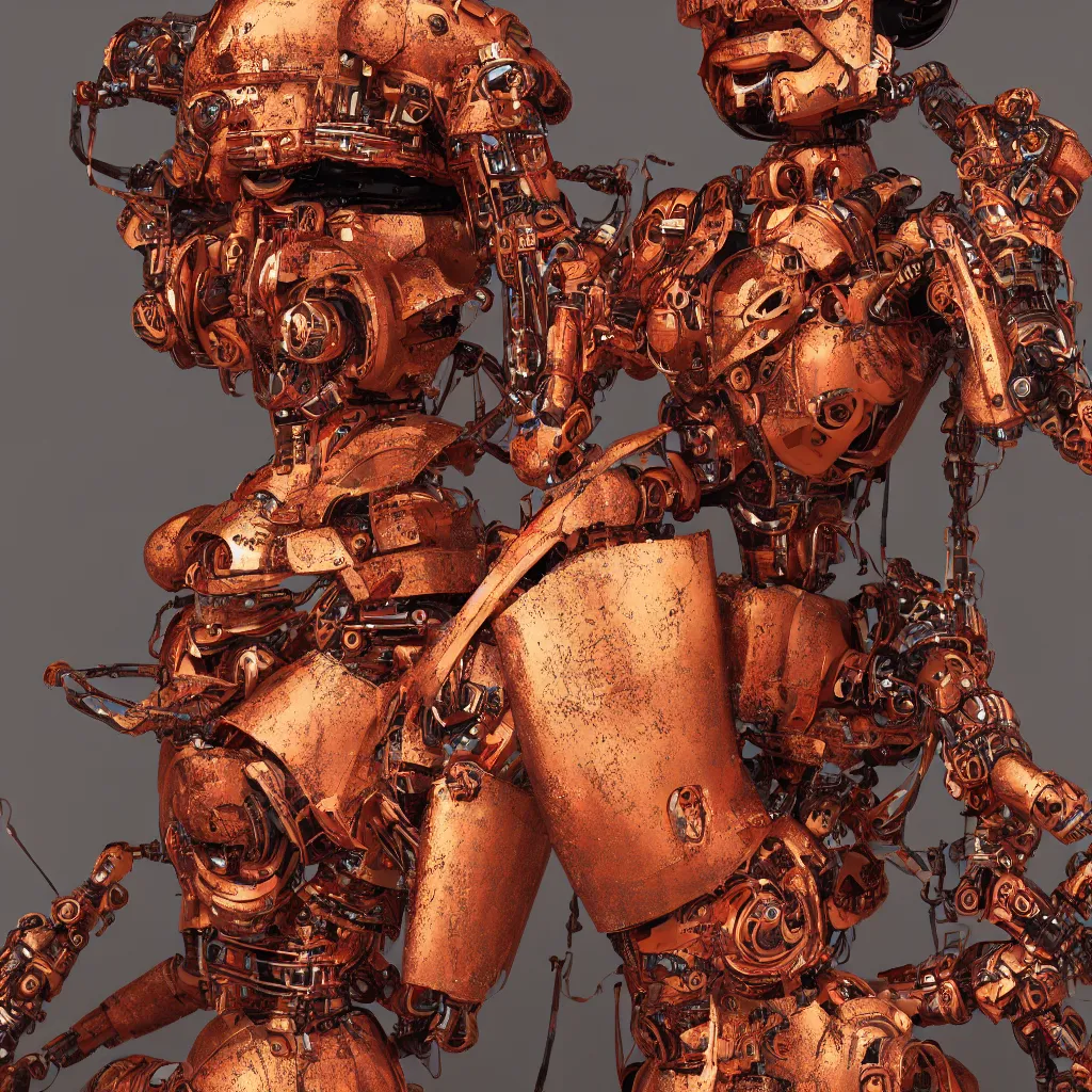 Prompt: A rusty Japanese robotic geisha, dramatic lighting, hyper-realistic, ultra-realistic, intricate details, 4k, octane render, unreal 5, digital art