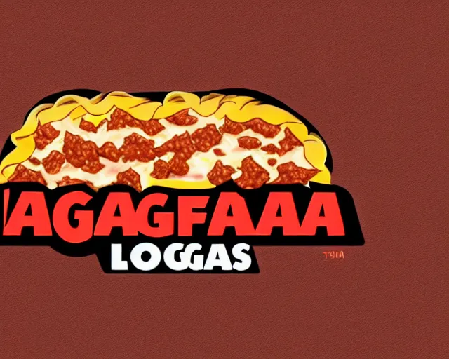 Image similar to A logo for a fast food chain that sells lasagna for monkeys