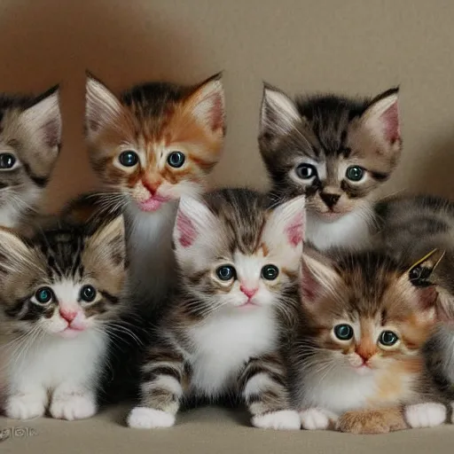 Prompt: 2 5 kittens