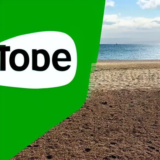 Image similar to Green youtube logo walking on the beach