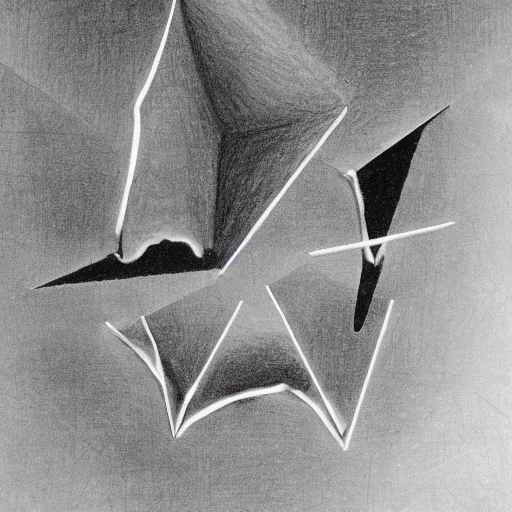 Image similar to abyssal synthwave fogy pond triangle flounder gravity salad batter , by Kati Horna and Gerardo Dottori and Eugene Delacroix , vaporwave , child's drawing , constructivism