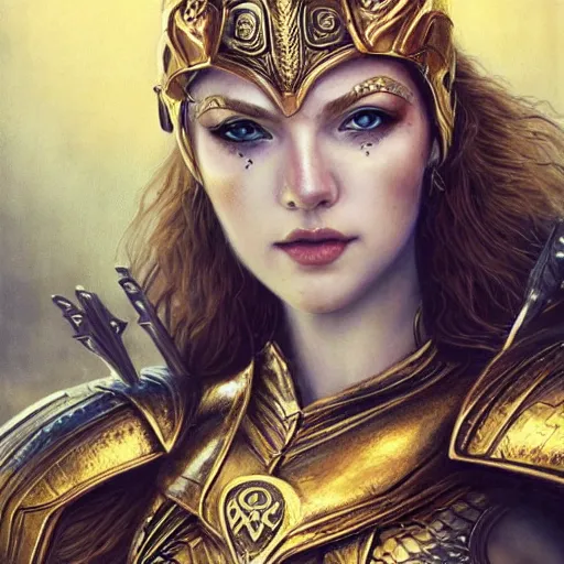 a beautiful valkyrie, norse warrior, wearing a golden | Stable Diffusion