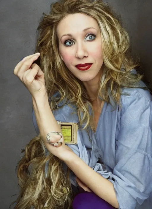 Image similar to award winning photo of Sarah Chalke, by David LaChapelle