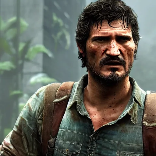 Prompt: Pedro pascal as Joel in The Last Of Us