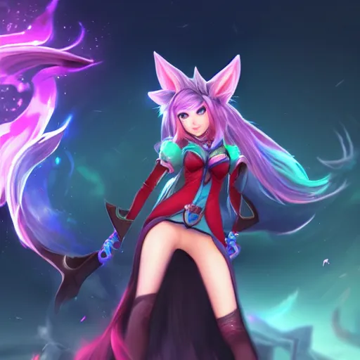 Prompt: League of legends ahri 8k