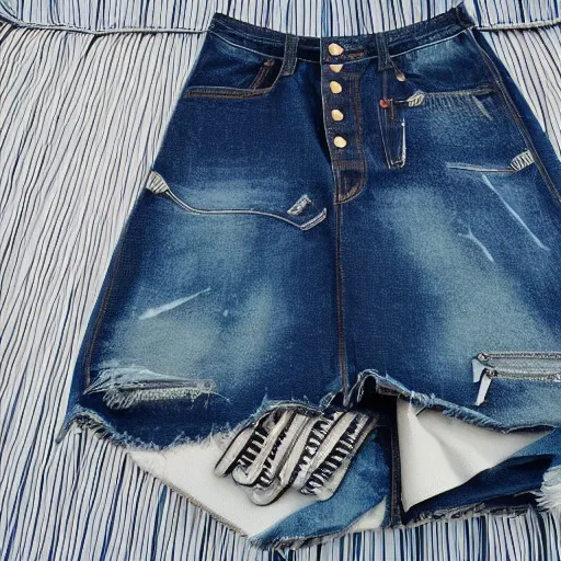 Image similar to a denim scene, with a huge zipper down the center, as if i giant pair of jeans