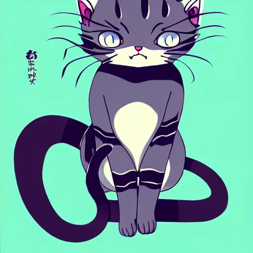 Image similar to a cute kitten with a ink aesthetic, studio ghibli, character design, fantasy, 8 k resolution