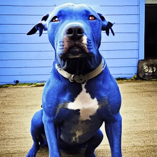 Image similar to big blue pitbull