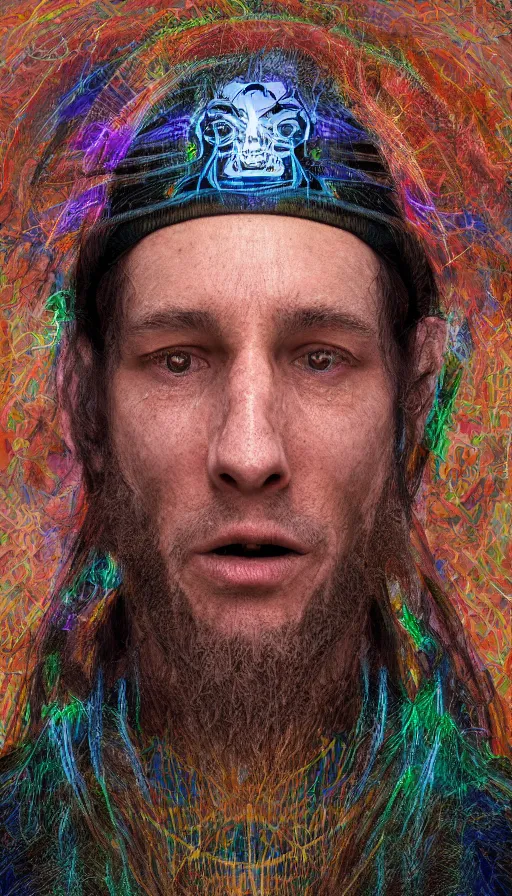 Image similar to portrait of a digital shaman, by burns jim