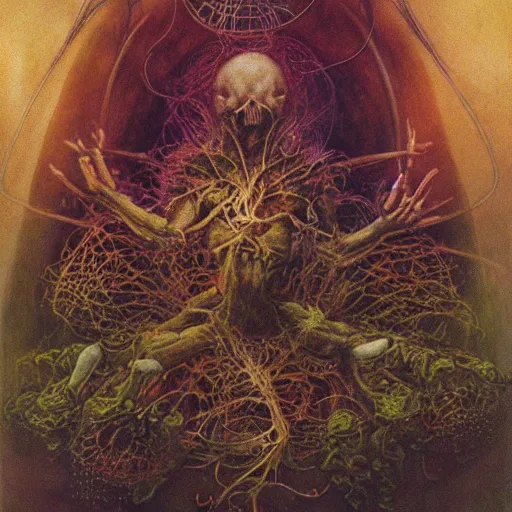 Image similar to The end of an organism, by Brian froud