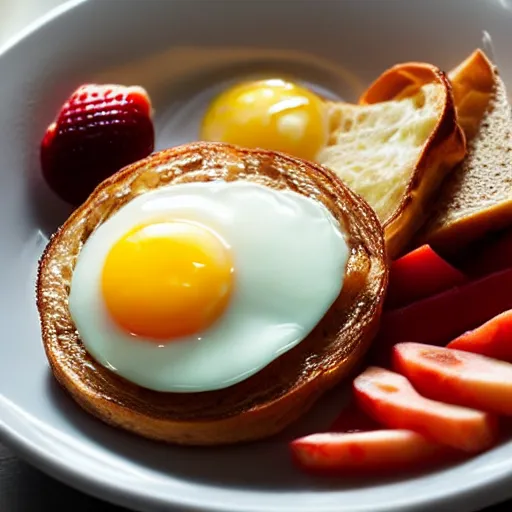 Image similar to photo close - up of breakfast, low saturation