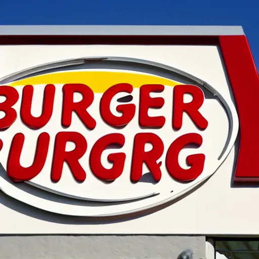 Image similar to a photo of a burger king sign from far away, digital photography