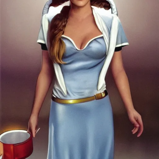 Image similar to hyperrealistic alicia silverstone as princess leia