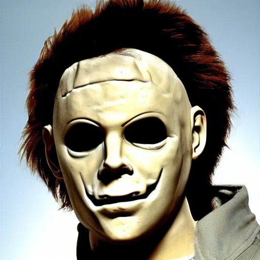 Prompt: michael myers from halloween movie in the matrix