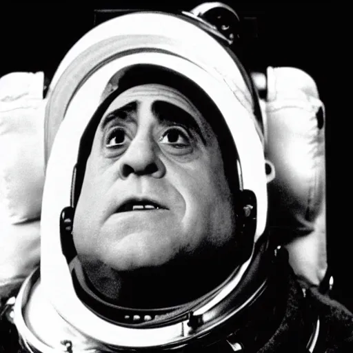 Image similar to A still of Danny Devito in A Trip to the Moon (1902)