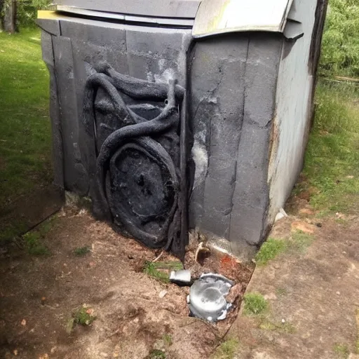 Image similar to charred toilet, craigslist photo