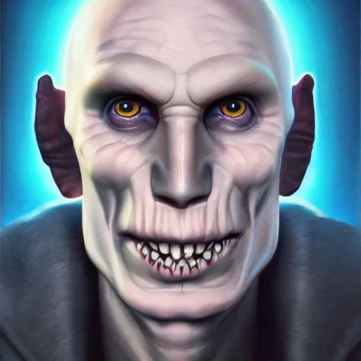 Image similar to lofi portait of the dark lord voldemort, Pixar style, by Tristan Eaton Stanley Artgerm and Tom Bagshaw.