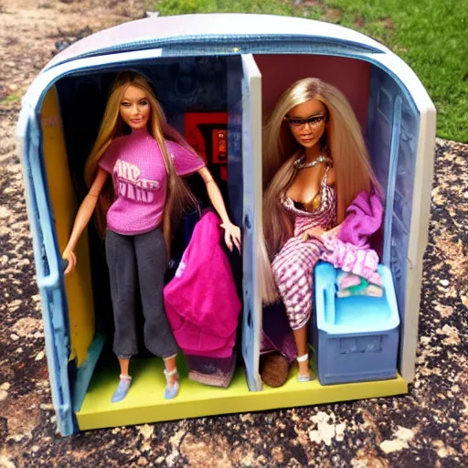 Image similar to homeless barbie playset