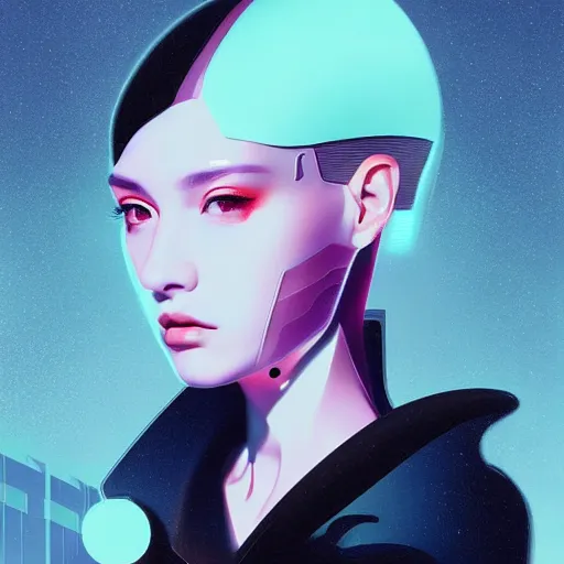 Image similar to portrait beautiful sci - fi girl, blade runner 2 0 4 9, futuristic metropolis, digital art, pop art by hsiao - ron cheng