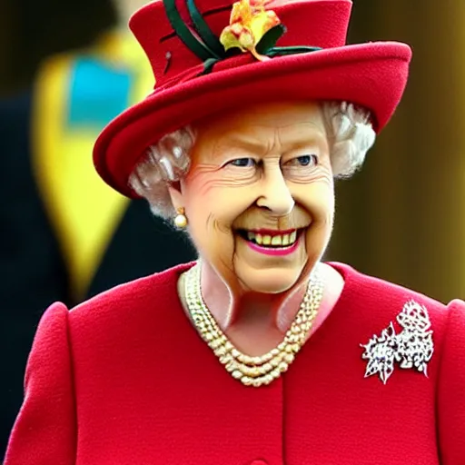 Image similar to queen of england elizabeth as a banana.