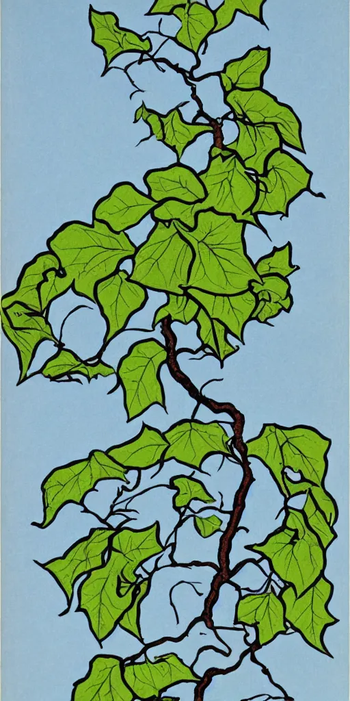 Prompt: artwork by herge of a grim catalpa