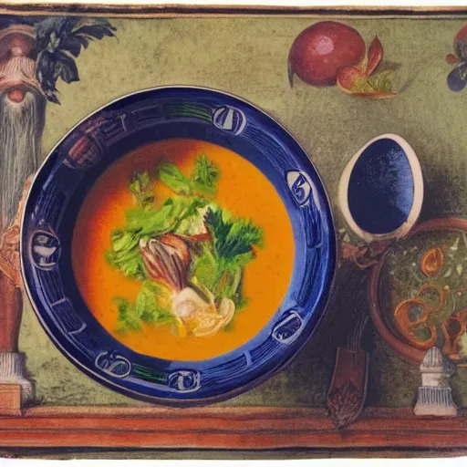 Image similar to a bowl of soup running for President, mannerism