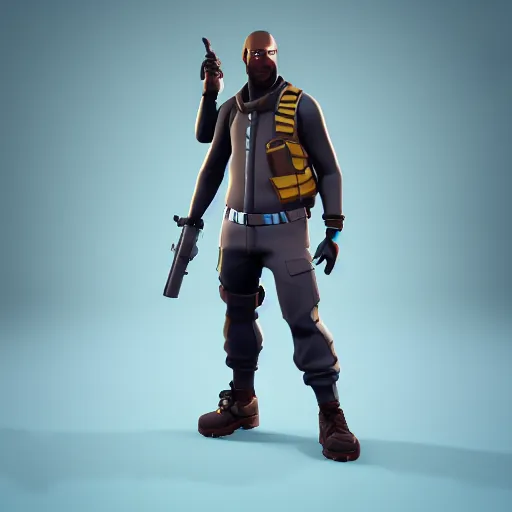 Image similar to artis rock as a fortnite character, screenshot from fortnite, 3 d unreal engine render