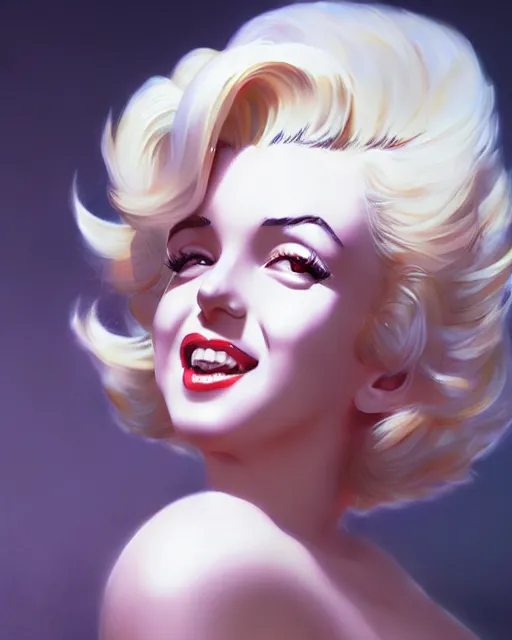 Prompt: anime portrait of Marilyn Monroe by Stanley Artgerm Lau, WLOP, Rossdraws, James Jean, Andrei Riabovitchev, Marc Simonetti, and Sakimichan, trending on artstation