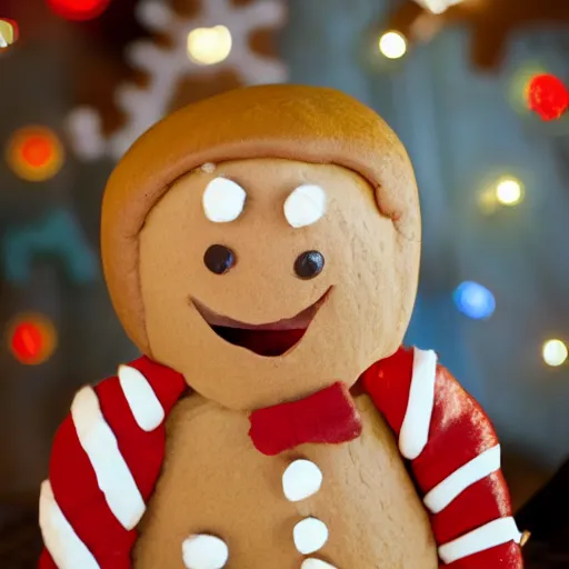 Image similar to newt gingrich as gingerbread man, cute, delicious, realistic, 8 k