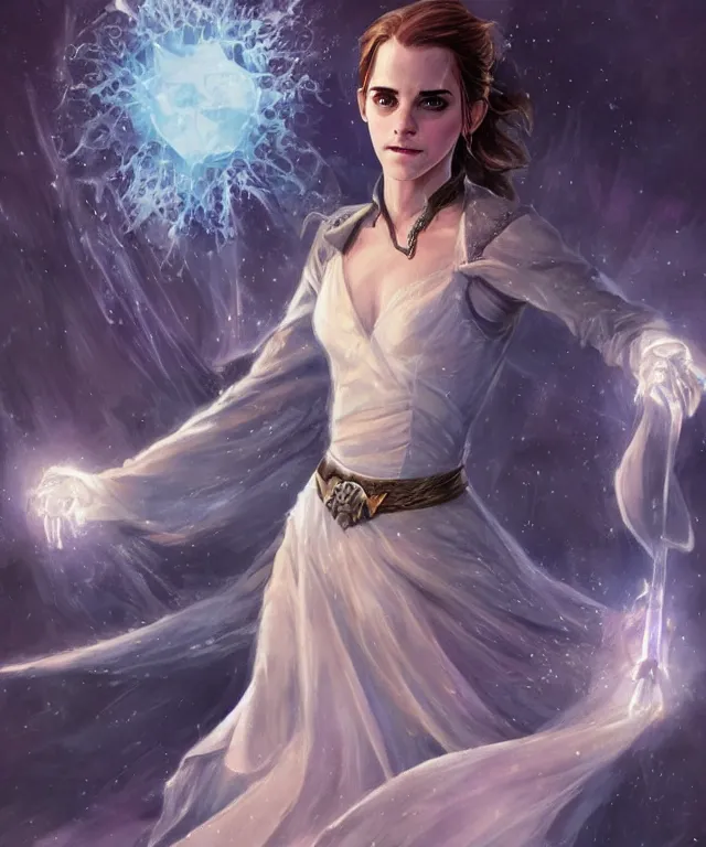 illustration of emma watson as a ice magician, glowing | Stable Diffusion |  OpenArt
