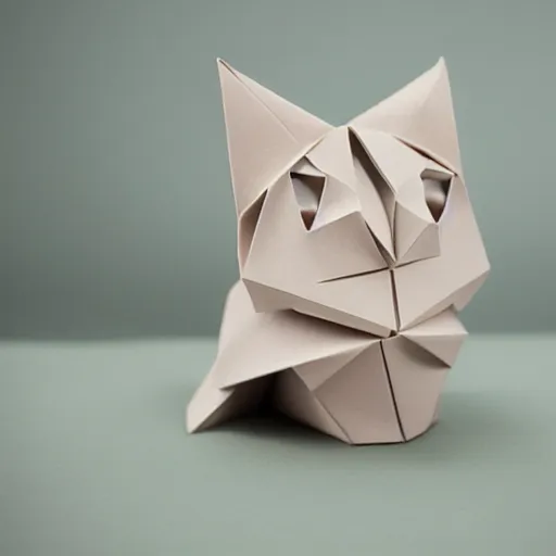 Image similar to cat origami in 8 k very awesome detail