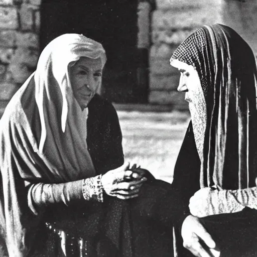 Image similar to photo of mirtha legrand talking with jesus in jerusalem in the first century