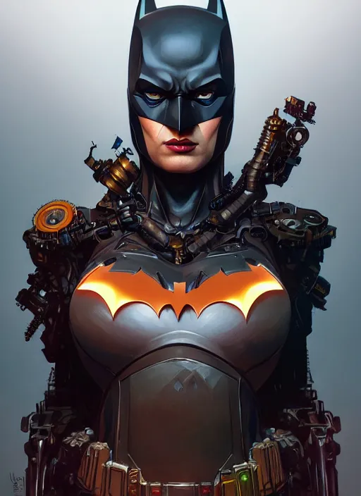 Prompt: portrait of the batman, robot steampunk, horizon zero dawn machine, intricate, majestic, highly detailed, ray tracing, digital painting, artstation, concept art, smooth, sharp focus, illustration, art by artgerm and greg rutkowski and alphonse mucha, 8 k