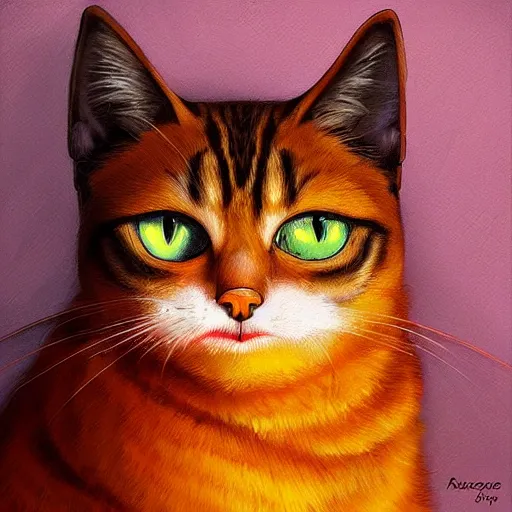 Image similar to portrait of orange marquise the cat, reneissance, antropomorphic, fantasy digital art, art station