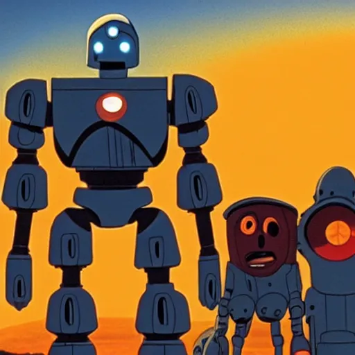 Prompt: The Iron Giant by Warner Bros Feature Animation