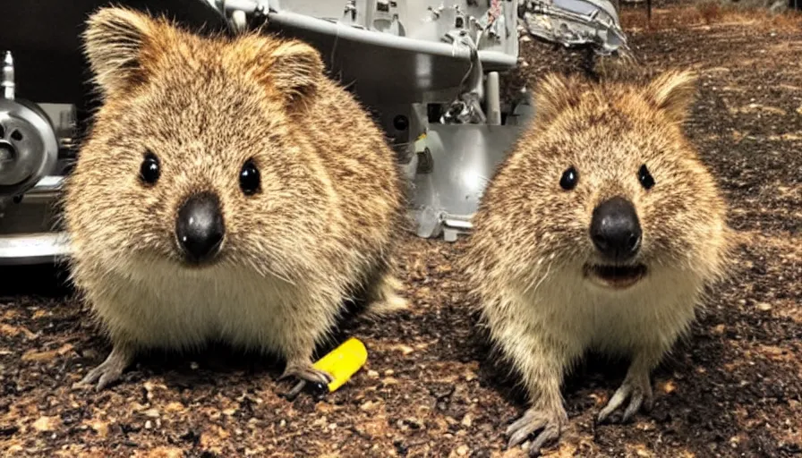 Prompt: Happy quokka astronaut ,