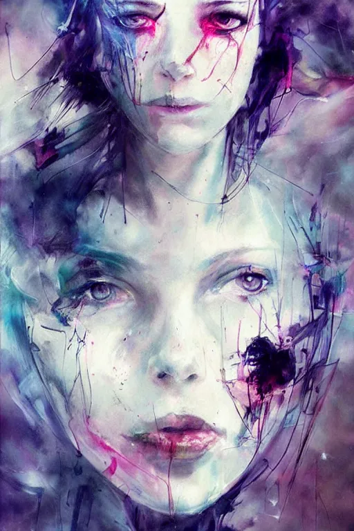 Image similar to scifi futuristic raven bird art by agnes cecile, beautiful, soft, smooth