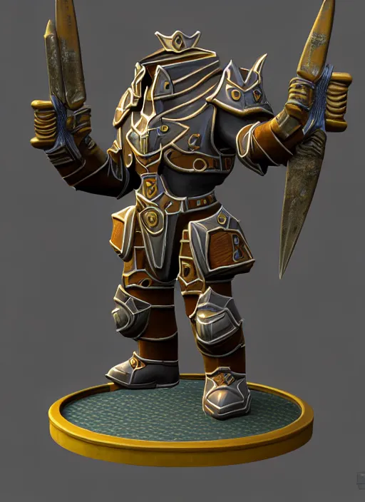 Image similar to stl fantasy miniature, 3 d render, activision blizzard style, michael vicente