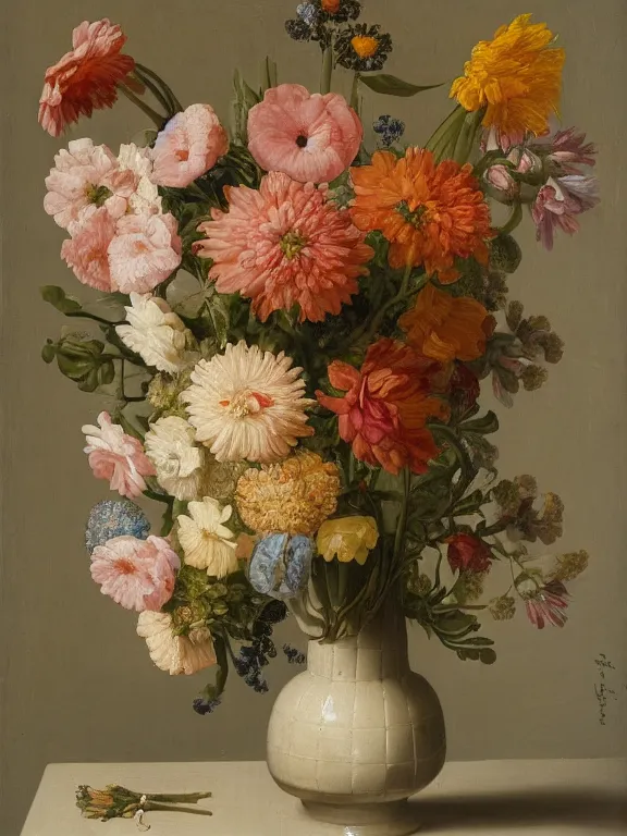 Image similar to Vase of Flowers 1722 Jan van Huysum ,getty museum jan van huysum flowers